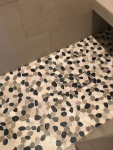 Mares Bathroom Remodel: Shower - Pebble Floor Tile